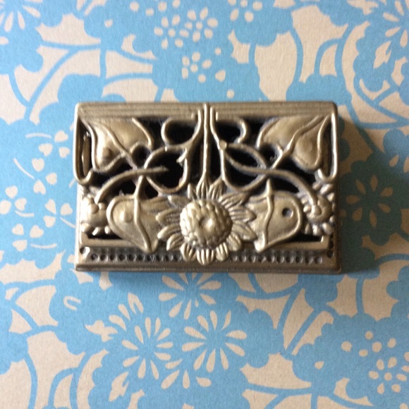 Art Nouveau Style Brass Stamp Holder - Picture 12 of 12